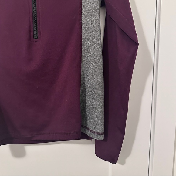 PINK By Victorias Secret Ultimate Half- Zip Pullover Maroon Grey Size XS Women’s - Picture 5 of 9